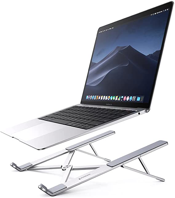 UGREEN Laptop Ständer Höhenverstellbar 5 Stufen Laptopständer Laptop Halterung Faltbar Aluminium Notebook Ständer Belüftet Ergonomisch kompatibel mit MacBook Air Pro Asus Acer Lenovo HP Dell 17 Zoll