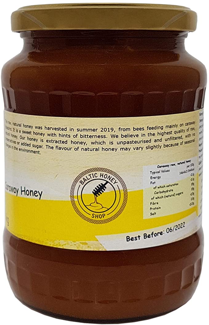Pure Raw Honey 1 kg (Caraway)