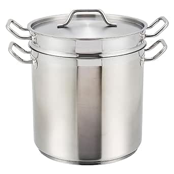 Winware Stainless 8 Quart Double Boiler with Cover