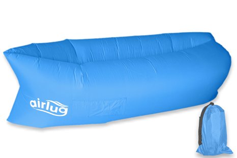 Airlug - Instantly Inflatable Portable Lounger Chair Couch Hammock Lamzac Bean Bag Replacement Hangout and Durable Construction - Great for Traveling, Hiking, Naps, Poolside, Beach