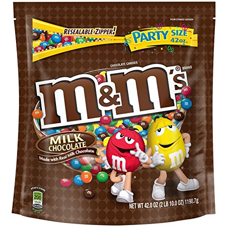 M&M'S Milk Chocolate Candy Party Size 42-Ounce Bag