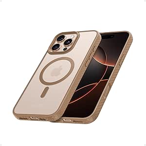 Anker for iPhone 16 Pro Phone Case: Magnetic Matte Textured Military Grade Drop Protection Translucent Cell Phone Cover - Slim Rugged Durable Shockproof Protective Bumper Cases(Rose Gold)