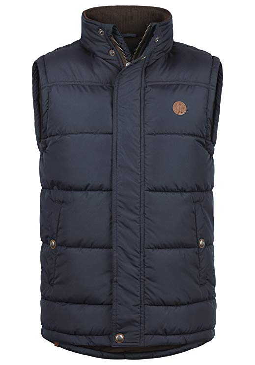 Solid Denneb Men's Quilted Gilet Vest Body Warmer with Funnel Neck