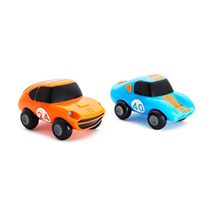 Munchkin 2 Piece Magnet Motors Mix and Match Car Bath Toy, Blue/Orange