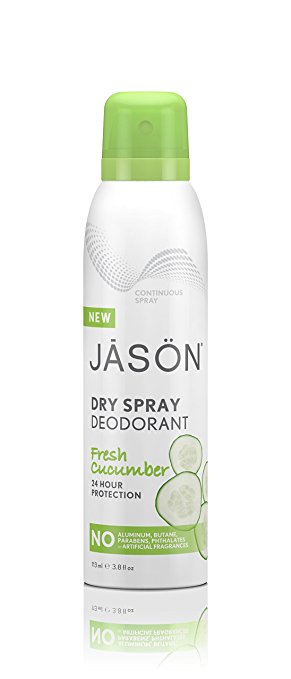 Jason Dry Spray Deodorant, Fresh Cucumber, 3.8 Fluid Ounce