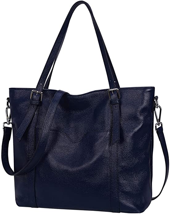 Heshe Womens Genuine Leather Shoulder Handbags Designer Satchel Purse Crossbody Bags for Ladies