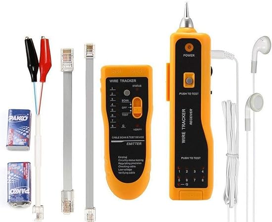 Wire Tracker,RJ11 RJ45 Line Finder Cable Tester for Network LAN Ethernet Cable Collation, Phone Telephone Line Test Wire Tracer Cable Tracker