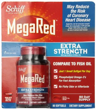 Schiff MegaRed Extra Strength 500mg Omega 3 Krill Oil Softgel 80 ct