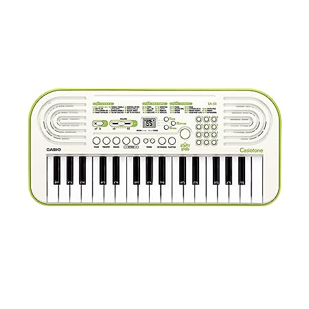 Casiotone Mini Keyboard SA-50 with Piano tones, White