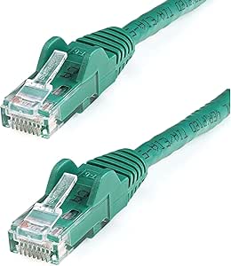 StarTech.com 3ft CAT6 Ethernet Cable - Green CAT 6 Gigabit Ethernet Wire -650MHz 100W PoE RJ45 UTP Network/Patch Cord Snagless w/Strain Relief Fluke Tested/Wiring is UL Certified/TIA (N6PATCH3GN)