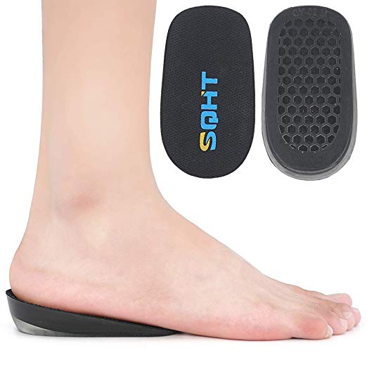 SQHT's Height Increase Insole - Gel Heel Shoe Lift Inserts, Achilles Tendon Cushion for Men and Women (1‘’ Height)