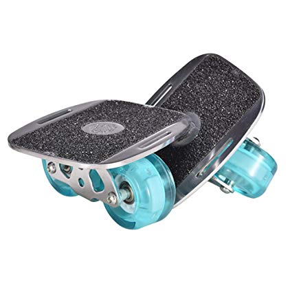 COOAK Drift Skates Plate,Rollar Road Drift Skate Plate with Blue Wheel and Flash Light,Drift Skating Board with Additional Bag and Tools and Two Bandages and Edge Protector