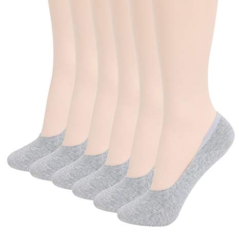 Women's No Show Socks 6 Pairs - Value-Pack Anti-Slip Low Cut Socks By Sockspree