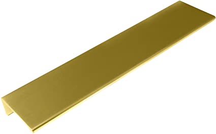 Laurey 96404 - 9 Inch Overall Edge Pull for Cabinet Doors and Drawer Fronts -Satin Brass, Gold