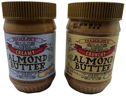Trader Joe's Almond Butter Two Pack - Crunchy   Creamy Almond Butter Two Pack Salted - Salt