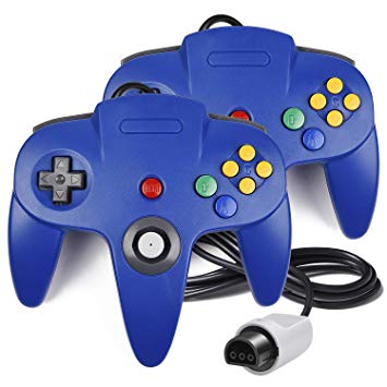 2 Pack N64 Controller, iNNEXT Classic Wired N64 64-bit Gamepad Joystick for Ultra 64 Video Game Console