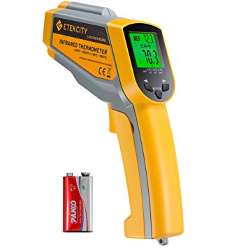 Etekcity Lasergrip1030D Digital Dual Laser Infrared Thermometer Temperature Gun Non-contact with Temperature Filtering -58℉~1022℉ (-50℃ ~ 550℃)