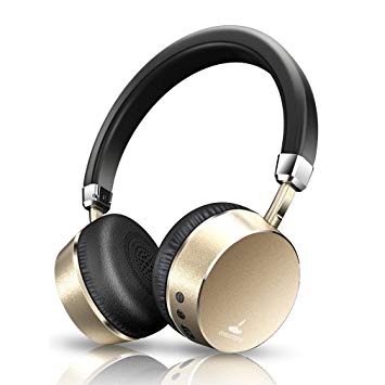 Meidong E6ANC Bluetooth Headphones Active Noise Cancelling Headphones Wireless Stereo Headphones with Microphone, Ergonomic Design for Kids Adult (Gold)