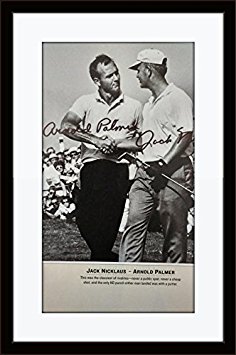 Framed Jack Nicklaus Arnold Palmer Autograph with Certificate of Authenticity