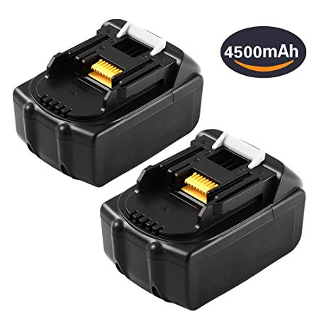 4500mAh 2 Packs BL1845 Replace for Makita 18V Lithium-ion Battery BL1815 BL1830 BL1840 BL1850 BL1860 194205-3 LXT-400 Cordless Drill