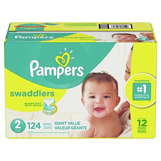 Diapers Size 2, 124 Count - Pampers Swaddlers Disposable Baby Diapers, Giant