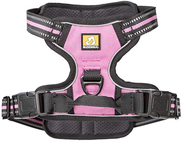BUDDIHUG Dog Harness No Pull Pet Harness 3M Reflective Adjustable Outdoor Pet Vest for Small Medium Large Dogs