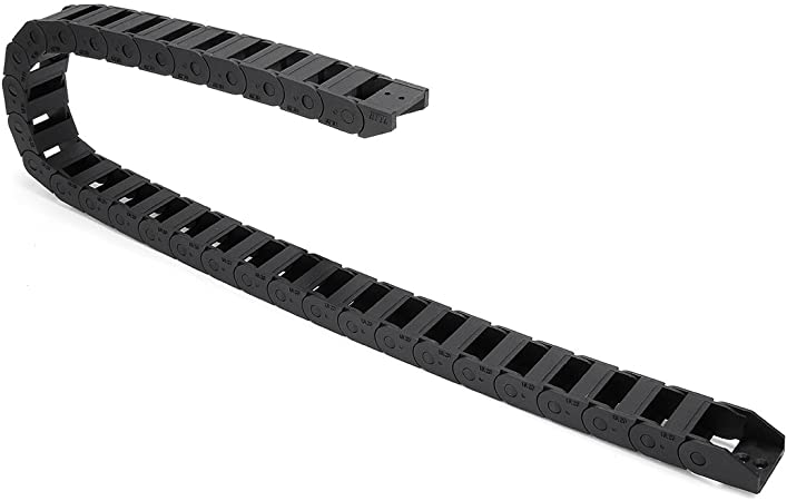 uxcell R18 10mm x 20mm Black Plastic Cable Wire Carrier Drag Chain 1M Length for CNC