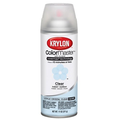 Krylon Colormaster Crystal Clear Gloss Spray Acrylic, 11oz