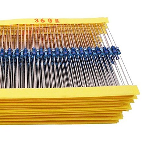 Yobett Resistors pack DIP metal film ( 0.5R-5.6M )/( 0R-22M ) full Range Resistors Assortment kits