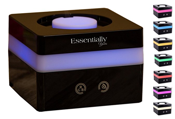 Essentially Yours Ultrasonic Essential Oil Diffuser | Mini Aromatherapy USB Adapter | Car, Home, Office, Spa, Yoga, Bedroom, Living Room | 7 LED Colors | 120ml Capacity