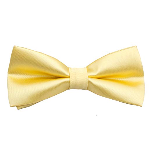 Men's Pre Tied Bow Ties for Wedding Party Fancy Plain Adjustable Bowties Necktie