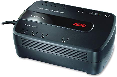 APC Back-UPS ES 8 Outlet 550VA 120V Half Load 13.5 minutes 165 Watts Typical Backup Time