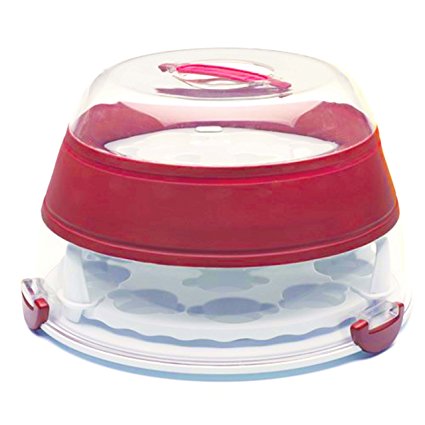 Prepworks by Progressive Collapsible Cupcake and Cake Carrier - Red