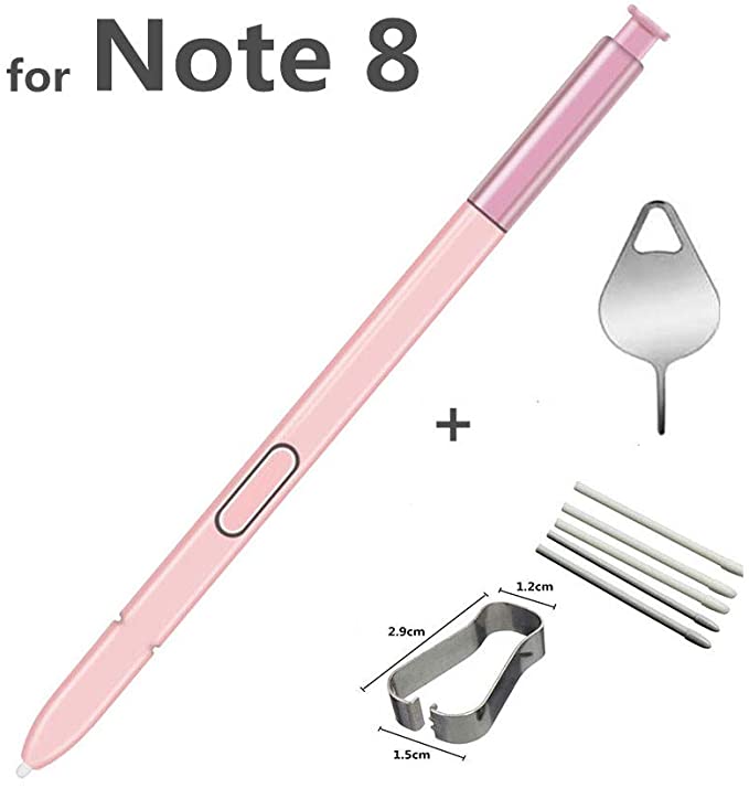 BSDTECH Galaxy Note 8 Stylus Pen Replacement Stylus Touch S Pen for Galaxy Note 8 S Pen Warranty Tips/Nibs Eject Pin (Pink)