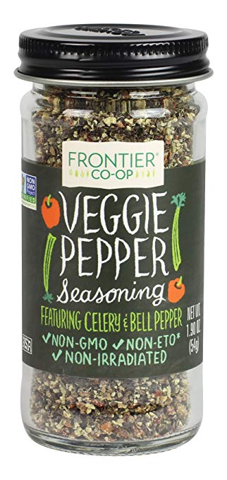 Frontier Seasoning Blends Salt-free Veggie Pepper, 1.9-Ounce Bottle