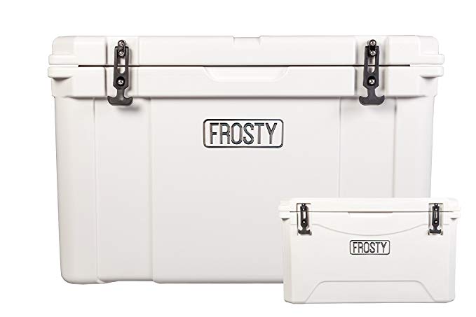 Frosty 85-35 Roto Molded Cooler Combo - 4 Other Sizes 45 55 65 120 with Tested Ice Retention up to 10 Days - Extreme Durability (Frosty 85qt and 30qt)
