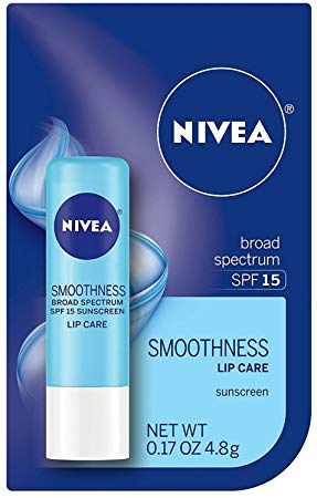 NIVEA a Kiss of Smoothness Hydrating Lip Care SPF 15, 0.17 oz (Pack of 8)