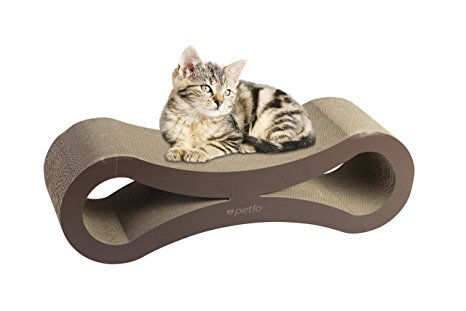 Jumbo Cat Scratching Cardboard Lounge - Durable Reversible Pet Scratch Pad and Sofa - By Petlo