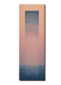 Non-Slip Yoga Mat, ¼ inch Thick Eco-Friendly Washable Non-Toxic Yoga Mat for Men and Women, Colorful Graphic Design, 72 Inches Long, by Yeti Yoga