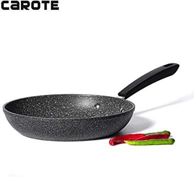 Carote 9.5 inch Granite Nonstick Frying Pan SKillet with Silicone Handle PFOA FREE/OVEN SAFE