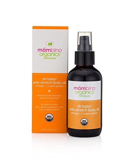 Mambino Organics Oh Baby! Anti-Stretch Body Oil, Omega   7 Super Plants, 2 Ounces (1 Pack)