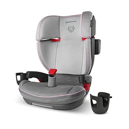 UPPAbaby ALTA Booster Seat - Sasha (Grey Melange/Pink Accent)   Extra Cup Holder for ALTA