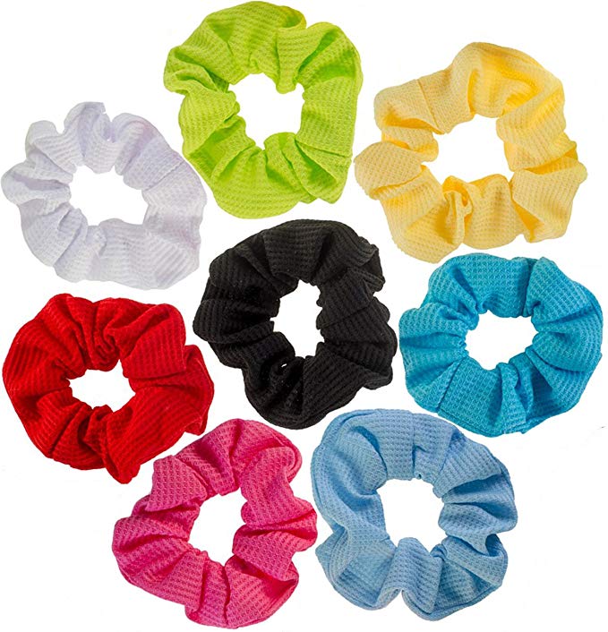 8 Hair Scrunchies/Bobbles / Bands/Holders Set/VAGA Scrunchies for Hair a 8 Color Pack of Hair Scrunchies Hair ties & Ponytail Holder Headbands for Women
