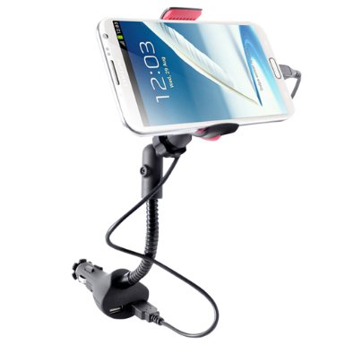 Mobile Phone Car Mount, InRich Universal Car Cradle Dock Station with Dual USB 2.1A Charger, Car Charger Holder for iPhone 5/5s/5c 6/6s Plus, Samsung Galaxy S7 Edge / S6 Edge Plus and More Smartphone