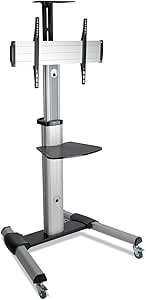 Tripp Lite Mobile TV Monitor Flat-Panel Floor Stand Cart Height-Adjustable LCD 32-70" Display (DMCS3270XP),Black