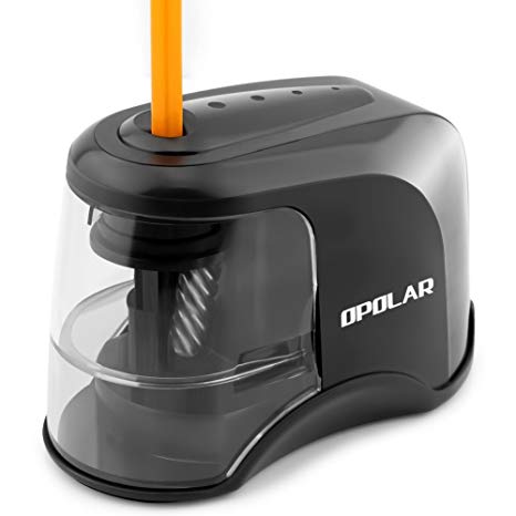 OPOLAR Electric Pencil Sharpener, USB or AC or Batteries Operated (not included), Ideal for No. 2 and Colored Pencils (6.5-8 mm),Heavy-duty Helical Blade, Perfect for Student, Artist