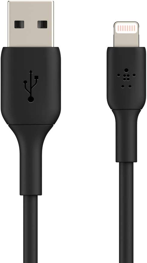 Belkin CAA001bt3MBK Belkin Lightning Cable (Boost Charge Lightning to USB Cable for iPhone, iPad, AirPods) MFi-Certified iPhone Charging Cable (Black, 3M), Black