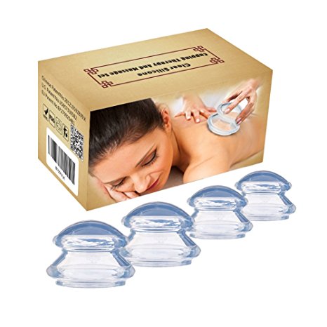 Anti Cellulite Cup Vacuum Silicone Cupping Cups Family Facial Body Massage Relaxation Suction Cupping Therapy Set for Chinese Medical Muscle Pain Relief,Fascia and Cellulite,Trigger Point,Arthritis