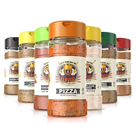Flavor God Seasonings - Startup Chef Spice Rack - 7 Seasoning Combo pack (Gluten Free, GMO Free, MSG Free, Low Sodium, Paleo Friendly)