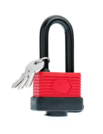 SE PL6353WP-LS 2" Weatherproof Long Shackle Laminated Padlock